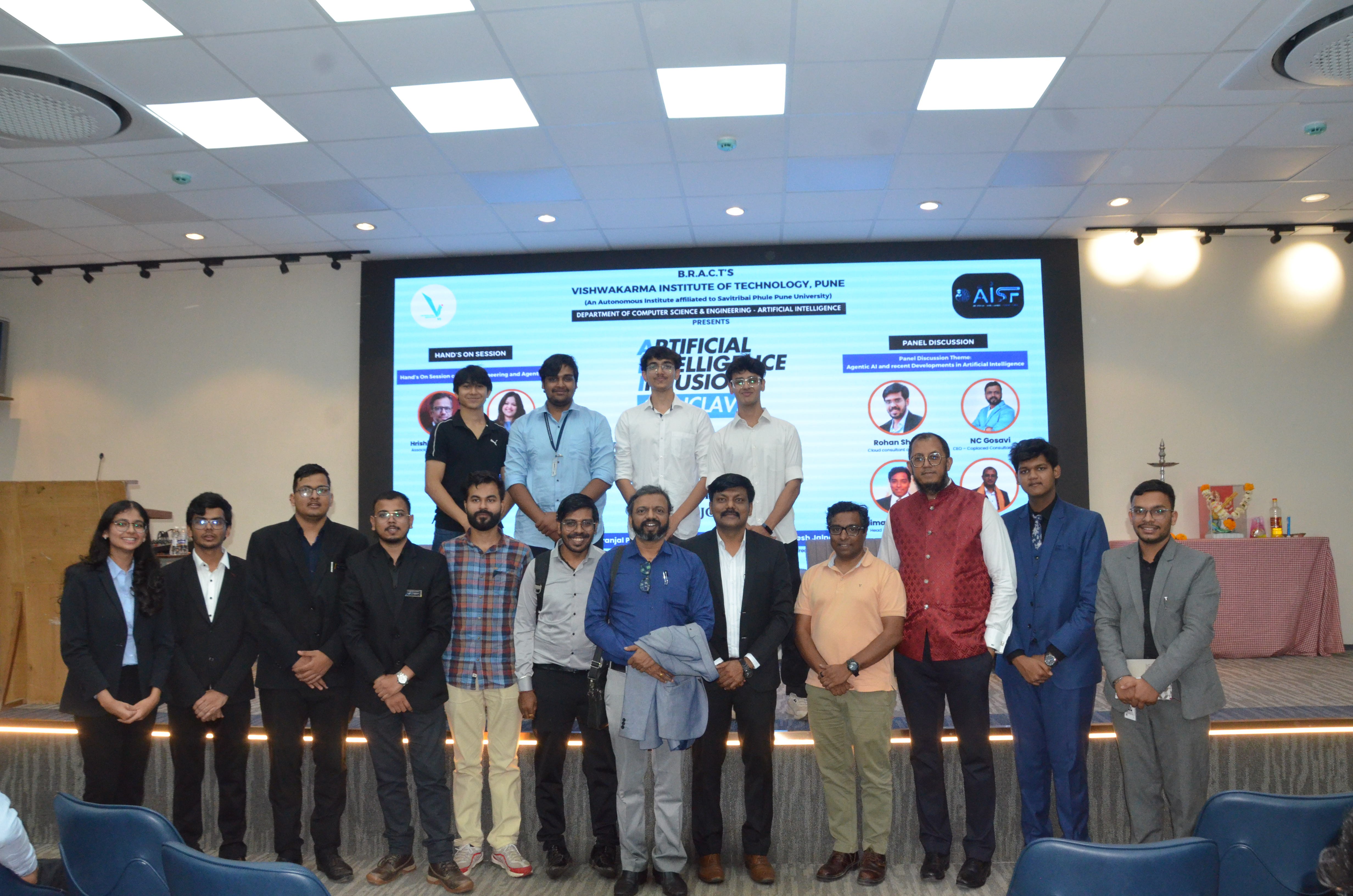 Speakers and participants at the AI Infusion Conclave hosted by VIT Pune