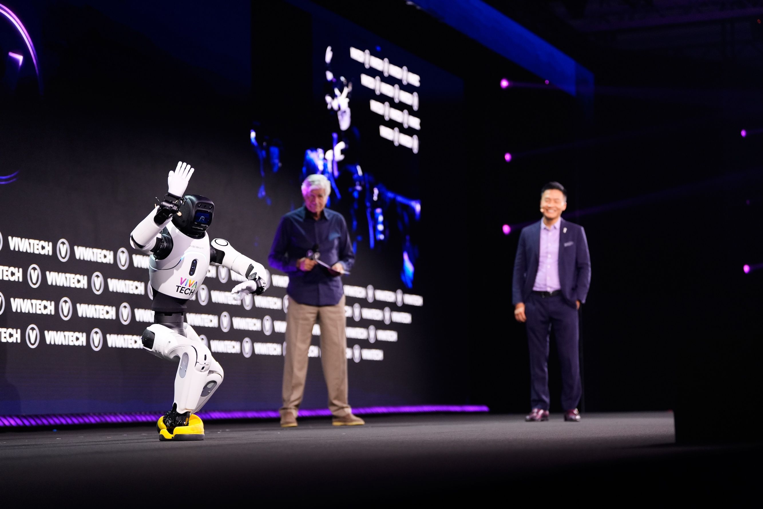Robotics presentation and live demonstration on a VivaTech 2026 stage