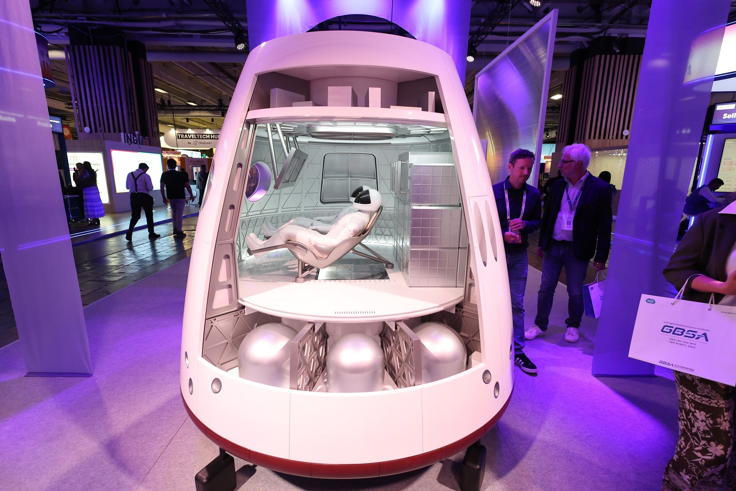 Space technology exhibition at VivaTech 2026 in Paris